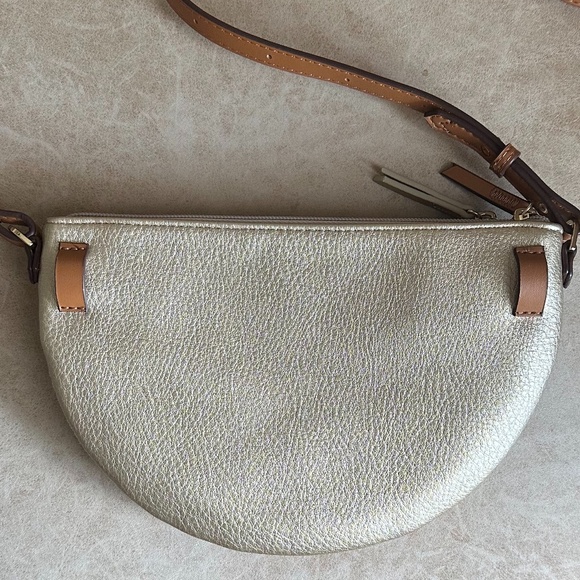 Stella & Dot Sidekick Crossbody Belt Bag Gold/Cream - Picture 5 of 16